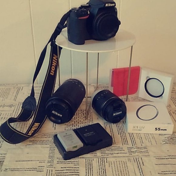 Nikon D3500 Camera w/both lenses, 55mm UV lense - Picture 8 of 10